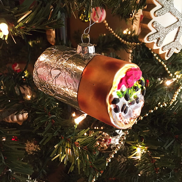 Christmas decor, Burrito ornament